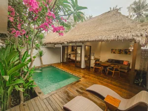 Tropical villa with private pool and garden