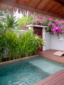 Private pool villa exterior at Pera ONE Villas, Gili Trawangan
