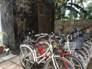 Free bicycle included with a private villa stay in Gili Trawangan
